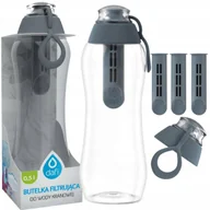 Dzbanki filtrujące - Butelka do wody Dafi Soft szara 0,5l 4x wkład filtrujący nakrętka - miniaturka - grafika 1