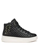 Buty dla dziewczynek - Geox Sneakersy J Mikiroshi J56DVE 000BC C9999 S Czarny - miniaturka - grafika 1