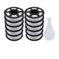 Filamenty i akcesoria do drukarek 3D - Filament PETG do drukarek 3D, średnica 1,75 mm, bez pęcherzyków powietrza, waga 10 kg, PETG WHITE 10 kg - miniaturka - grafika 1
