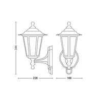 Lampy ogrodowe - Philips Lampa zewnętrzna z czujnikiem ruchu Peking, możliwość ściemniania, czarny, aluminium - miniaturka - grafika 1