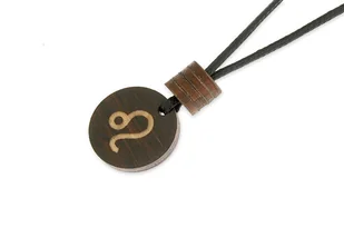 Wisiorek Znak Zodiaku LEW drewniany regulowany na sznurku - Wisiorki - miniaturka - grafika 1