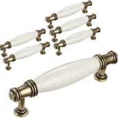 Zawiasy, okucia i inne akcesoria - 6 uchwytów do szafek kuchennych, uchwytów do mebli, uchwytów do szaf ze śrubami (rozstaw otworów 96 mm) - miniaturka - grafika 1