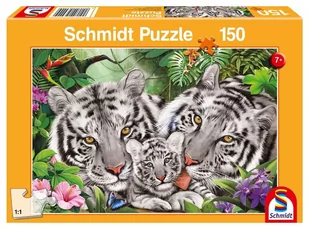 Schmidt Spiele Spiele Puzzle 150 Rodzina tygrysów G3 458380 - Puzzle - miniaturka - grafika 1