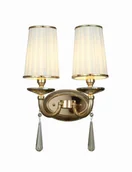 Lampy ścienne - Lumina Deco Kinkiet FABIONE złoty W2 LDW 1200-2 GD - miniaturka - grafika 1