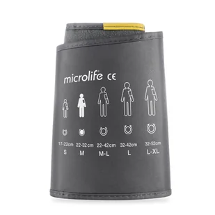 Microlife, mankiet do ciśnieniomierzy serii 3G, 4G, 5G, szary, rozmiar M, 22-32 cm, 1 sztuka - Ciśnieniomierze i akcesoria - miniaturka - grafika 1