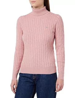 Swetry damskie - GANT Damski sweter ze stretchem bawełnianym, California Pink Melange, XS - grafika 1