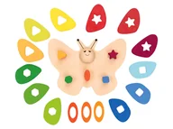 Zabawki interaktywne dla dzieci - PLAYTIVE Drewniana zabawka motoryczna, 1 zestaw (Motyl układanka) 4055334263009 - miniaturka - grafika 1
