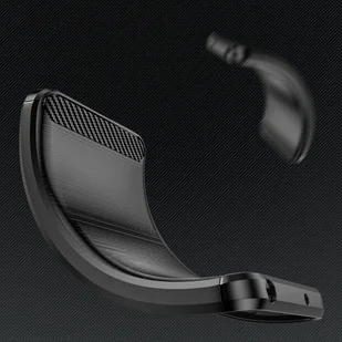 Carbon Case etui do Xiaomi Redmi 11A / Poco C55 / Redmi 12C elastyczny silikonowy karbonowy pokrowiec czarne - Etui i futerały do telefonów - miniaturka - grafika 3