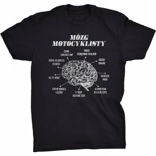 Koszulka Mózg Motocyklisty Śmieszny Prezent - Koszulki męskie - miniaturka - grafika 1