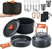 Zestawy garnków i patelni - Zestaw turystyczny NOMAD komplet czajnik garnek patelnia - miniaturka - grafika 1