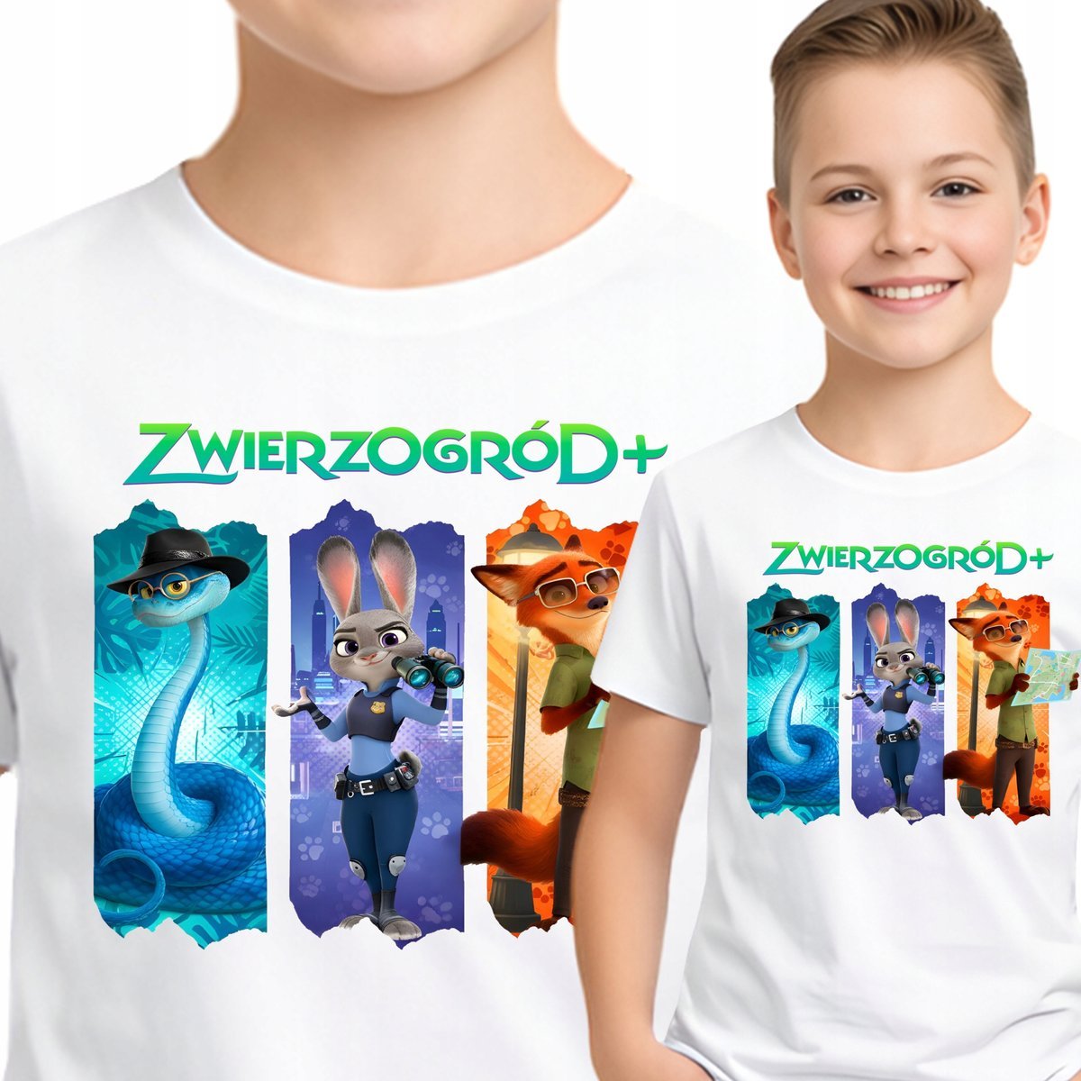 Zwierzogród Koszulka Dziecięca Zootopia T-Shirt Judy Nick 152 P398