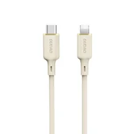 Kable USB - Kabel przewód wzmacniany SR do iPhone USB-C - Lightning 30W 2m beżowy - miniaturka - grafika 1