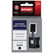 Zestawy do napełniania tuszy i tonerów - ActiveJet Automatic Refill System HP 21 / 27 / 56 Bk 3x6ml ARS-21 - miniaturka - grafika 1