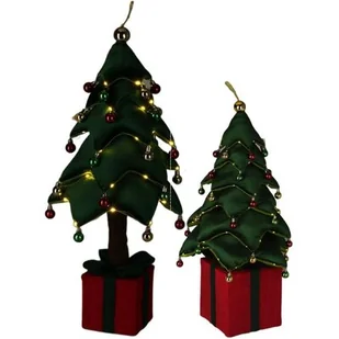 Pluszowa choinka, dekoracja z LED, 115 cm - Choinki - miniaturka - grafika 1
