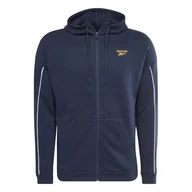 Bluzy męskie - REEBOK - BLUZA MĘSKA ROZPINANA Z KAPTUREM - WOR PIPING FZ HI0694 - miniaturka - grafika 1