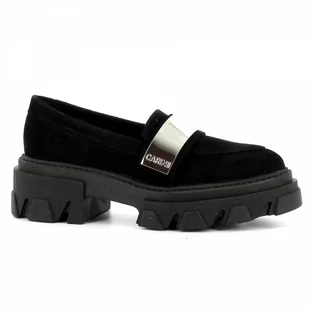 Czarne mokasyny damskie CARINII - Carinii - Mokasyny damskie - miniaturka - grafika 1