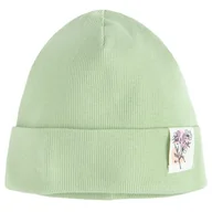 Czapki dla dzieci - Cool Club, Czapka dziewczęca, prążkowana, zielona - miniaturka - grafika 1