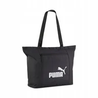 Torebki damskie - TOREBKA damska duża NA RAMIĘ torba zakupowa miejska PUMA shopper czarna - miniaturka - grafika 1