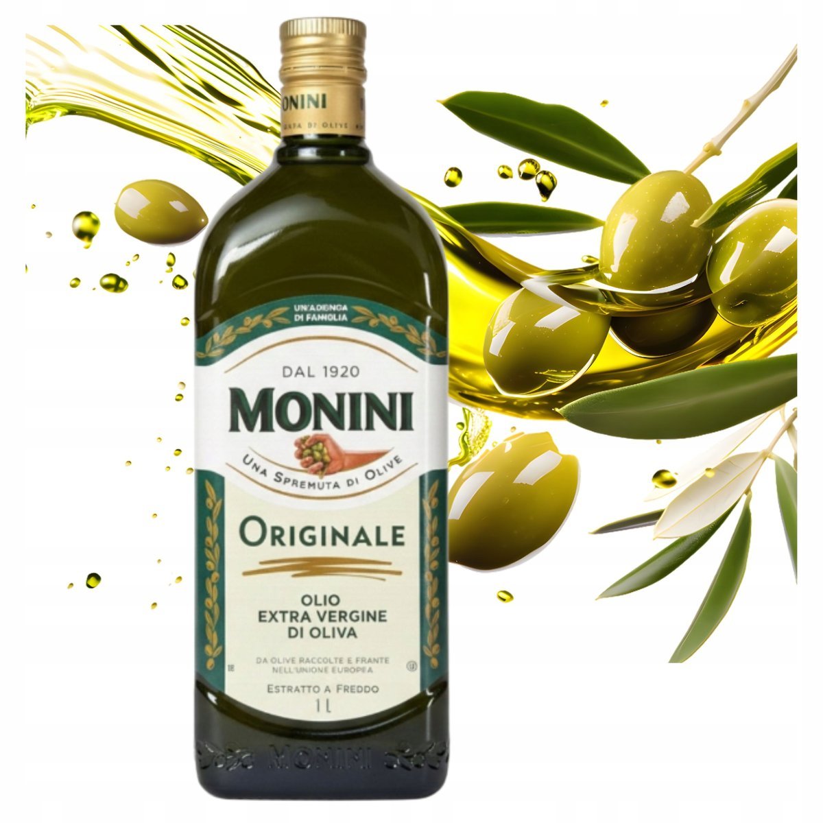Monini Oil Extra Virgin Originale Włoska Oliwa Najwyższej Jakości 1000ml
