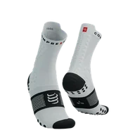 Skarpetki sportowe męskie - COMPRESSPORT Skarpetki do biegania trailowe ProRacing Socks V4 Trail white/black - miniaturka - grafika 1