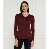 Swetry damskie - GUESS Sweter MEGAN | Slim Fit - miniaturka - grafika 1