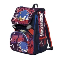 Plecaki szkolne i tornistry - Seven SONIC PRIME Wysuwany plecak szkolny - czerwony niebieski - dwukomorowy plecak rozkładany na zamek błyskawiczny z kieszenią na butelkę, plecak dla dzieci, Wielokolorowy, Taglia unica, Plecaki - miniaturka - grafika 1
