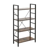 Regały - Regał loft 60 x 28 x 118 cm OTE, 4 półki, melamina, ciemnobrązowy - miniaturka - grafika 1
