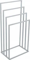 Ręczniki - HMP wieszak na ręczniki wieszak na ręczniki srebrny solidny ekskluzywny metal 100% wolnostojący poczwórny - miniaturka - grafika 1