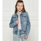Kurtki i płaszcze dla dziewczynek - Calvin Klein Jeans Kurtka jeansowa | Regular Fit - miniaturka - grafika 1