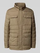 Kurtki męskie - Kurtka pikowana ze stójką i kieszeniami z patką - miniaturka - grafika 1