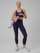 Legginsy - 4F Legginsy treningowe szybkoschnące damskie - fioletowe XS - miniaturka - grafika 1