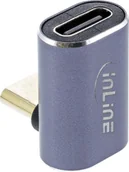 Adaptery i przejściówki - Adapter USB InLine InLine® USB4 Adapter, USB Type-C male/female up/down angled, aluminium, grey - miniaturka - grafika 1