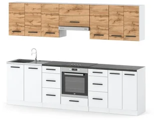 Meble Kuchenne Nowoczesne Roma 2.8m Kuchnia Modułowa Pojemna Wotan Biała - Meble kuchenne - miniaturka - grafika 1