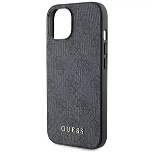 Oryginalne Etui GUESS Hardcase GUHCP15MG4GFGR do iPhone 15 PLUS (4G Metal Logo / szary) - Etui i futerały do telefonów - miniaturka - grafika 3