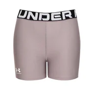 Spodnie sportowe damskie - Damskie legginsy krótkie treningowe Under Armour UA Hg Authentics Shorty  - beżowe - UNDER ARMOUR - miniaturka - grafika 1