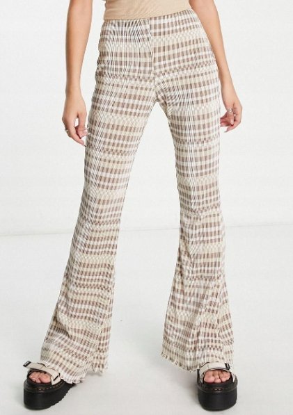 TOPSHOP BEŻOWE SPODNIE CASUAL DLA NISKICH 38 RXB