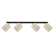 Lampy sufitowe - Lampa sufitowa, glamour, Ora, 90x13x25 cm, czarny, złoty - miniaturka - grafika 1