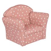 Krzesła obrotowe dla dzieci - Fotel dla dziecka CLASSIC, wzór serduszek, pudrowy róż - miniaturka - grafika 1