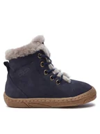 Buty dla dziewczynek - Froddo Trzewiki Minni Suede Laces G2110140-4 S Niebieski - miniaturka - grafika 1