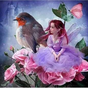 Malowanie po numerach - Norimpex Diamentowa Mozaika 5D. Calineczka 6386 - miniaturka - grafika 1