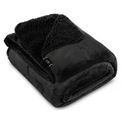 Koce i narzuty dla dzieci - ﻿Koc dwustronny narzuta TEDY 150x200 Premium czarny ciepły polarowy miękki - miniaturka - grafika 1