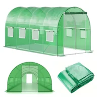 Szklarnie ogrodowe - Folia Zamienna Zielona 4X2X2 8M² Tunel Ogrodowy Foliowy Szklarnia 2 Wejścia - miniaturka - grafika 1