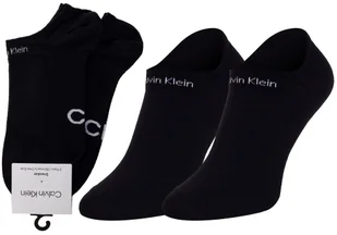 CALVIN KLEIN SKARPETKI STOPKI 2 PARY BLACK 701218774 001 - Rozmiar: 37-41 - Skarpetki damskie - miniaturka - grafika 1