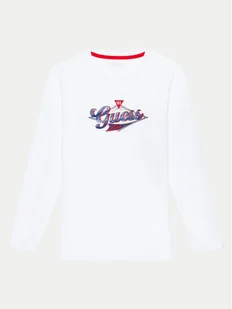 Guess Bluzka L4BI15 I3Z14 Biały Regular Fit - Bluzki damskie - miniaturka - grafika 1