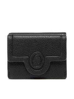 Portfele - Trussardi Mały Portfel Damski Ardisia Continental 75W00332 Czarny - grafika 1