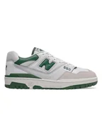 Trampki męskie - New Balance Skórzane sneakersy "BB550" w kolorze biało-zielonym - miniaturka - grafika 1