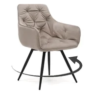 Krzesła - Krzesło obrotowe DC0084-3 welur Ciemny Beż - miniaturka - grafika 1