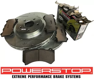 Przednie klocki Z26 + WIERCONE nacinane tarcze hamulcowe POWERSTOP Dodge Durango SRT 6,4 V8 - Tarcze hamulcowe - miniaturka - grafika 1