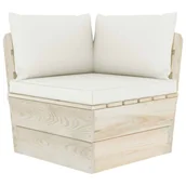 Poduszki ogrodowe - vidaXL Poduszki na sofę z palet 3 szt. białe tkanina 315066 - miniaturka - grafika 1