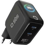 Ładowarki do telefonów - Ładowarka sieciowa SBS TETRGANTFT70WK GaN 70W Czarny - miniaturka - grafika 1